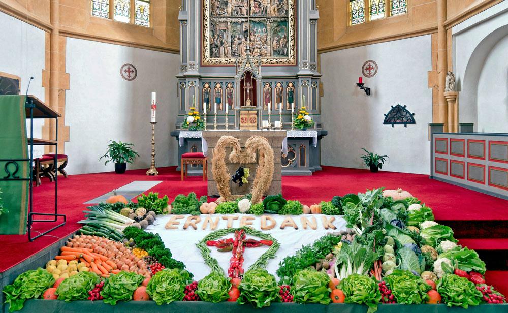 'Gemüsebild' vor Altar